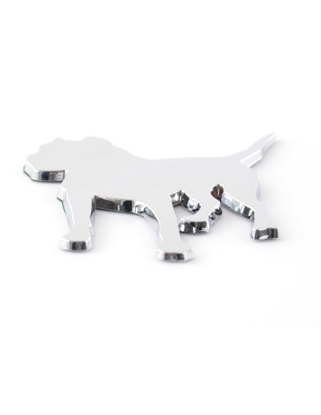 Adesivo cromato 3D Car Logo motivo Pbull 85x85 mm cromato