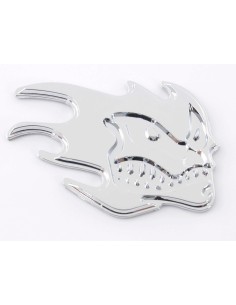 Adesivo cromato 3D logo auto motivo Madface 82x58 mm cromato