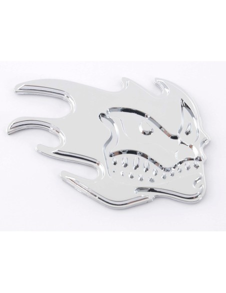 Adesivo cromato 3D logo auto motivo Madface 82x58 mm cromato