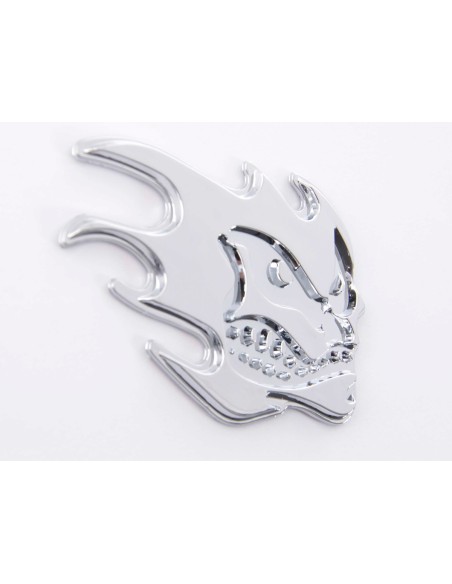 Adesivo cromato 3D logo auto motivo Madface 82x58 mm cromato