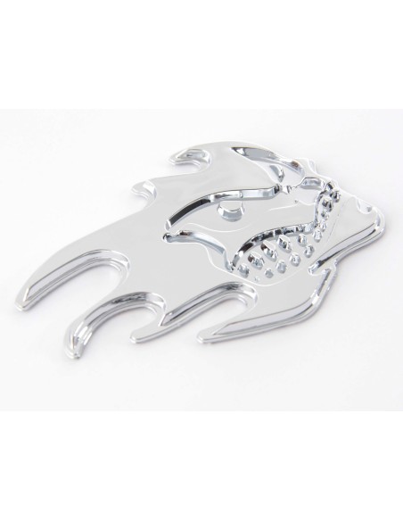 Adesivo cromato 3D logo auto motivo Madface 82x58 mm cromato