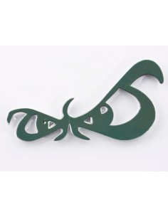 Adesivo cromato 3D logo auto motivo occhi 86x49 mm cromato 2