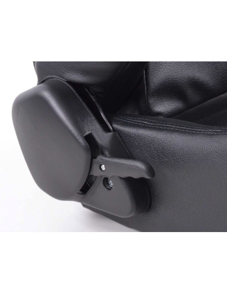 Sedili sportivi FK seggiolini auto semiguscio Set Edition 1 pelle sintetica nera