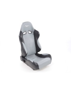 FK sedili sportivi set di sedili semiguscio per auto SCE-Sportive 2 in pelle sintetica grigio / nero 2