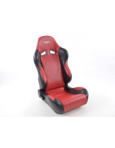FK sedili sportivi sedili semiguscio per auto Set SCE-Sportive 2 finta pelle rossa / nera 2