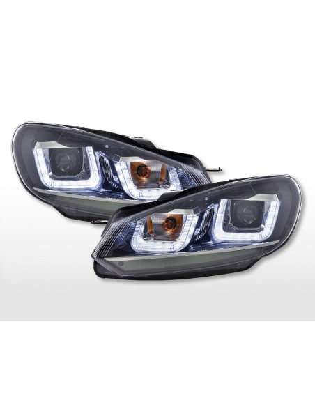 Faro diurno Luci di marcia diurna a LED VW Golf 6 08-12 nero
