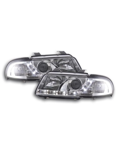 Autolod - Ricambi per auto online|Faro Daylight LED DRL look Audi A4 tipo B5 99-01 cromato