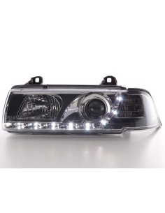 Faro Daylight LED DRL look BMW Serie 3 Coupé, tipo Cabrio E36 92-98 cromato 2