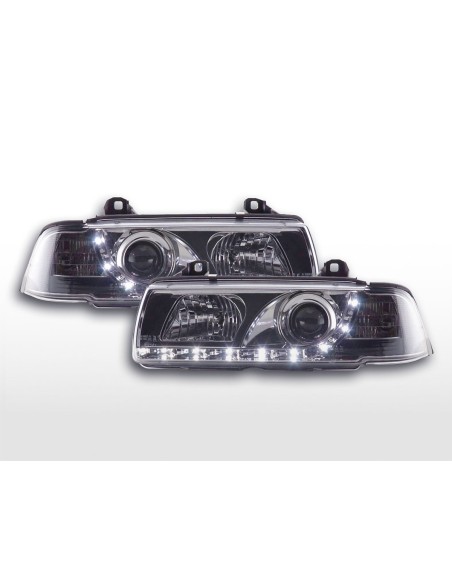 Faro Daylight LED DRL look BMW 3er Limo tipo E36 92-98 cromato