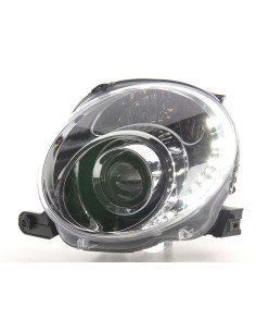 Faro Daylight LED DRL look Fiat 500 07- cromato 2