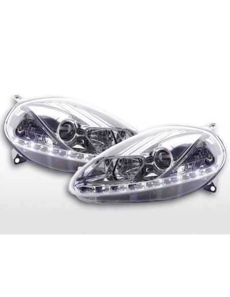 Faro Daylight LED DRL look Fiat Grande Punto tipo 199 08- cromato