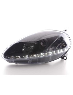 Faro Daylight LED DRL look Fiat Grande Punto tipo 199 08- nero 2