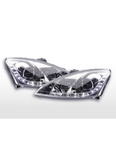 Daylight faro LED DRL look Ford Focus 3/4/5 porte. 98-01 cromato