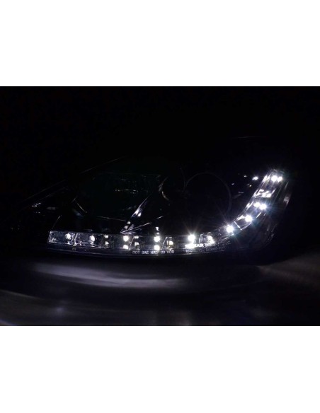 Daylight faro LED DRL look Ford Focus 3/4/5 porte. 98-01 cromato