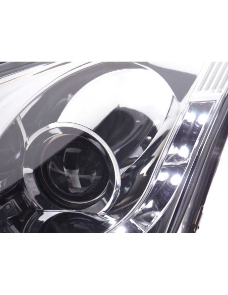Daylight faro LED DRL look Ford Focus 3/4/5 porte. 98-01 cromato