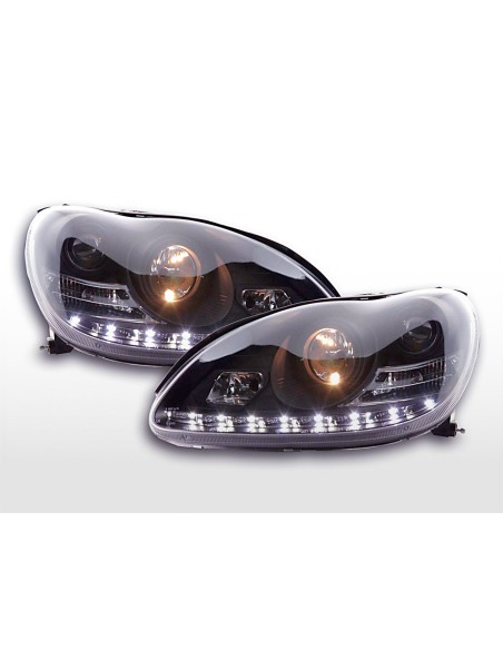 Faro Daylight LED DRL look Mercedes Classe S tipo W220 98-05 nero