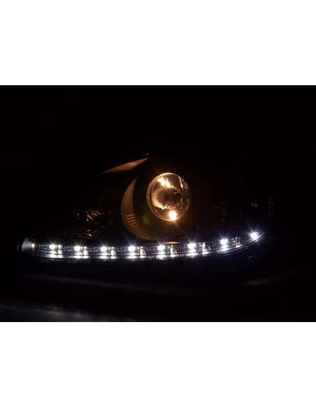 Daylight faro LED DRL look Mercedes Classe S W220 02-05 nero