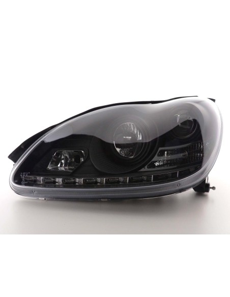 Daylight faro LED DRL look Mercedes Classe S W220 02-05 nero