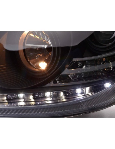 Daylight faro LED DRL look Mercedes Classe S W220 02-05 nero