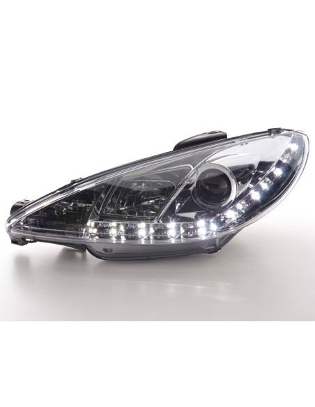 Faro Daylight LED DRL look Peugeot 206 98- cromato