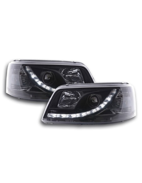 Faro Daylight LED DRL look VW bus tipo T5 03-09 nero