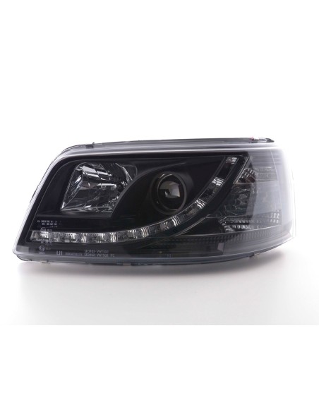 Faro Daylight LED DRL look VW bus tipo T5 03-09 nero
