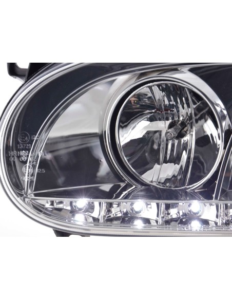 Faro Daylight LED DRL look VW Golf 3 tipo 1HXO 1EXO 91-97 cromato