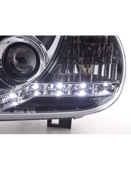 Faro Daylight LED DRL look VW Golf 4 tipo 1J 98-03 cromato