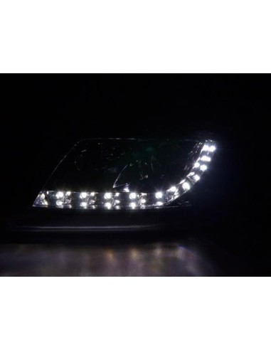 Faro Daylight LED DRL look VW Passat tipo 3BG 00-05 cromato