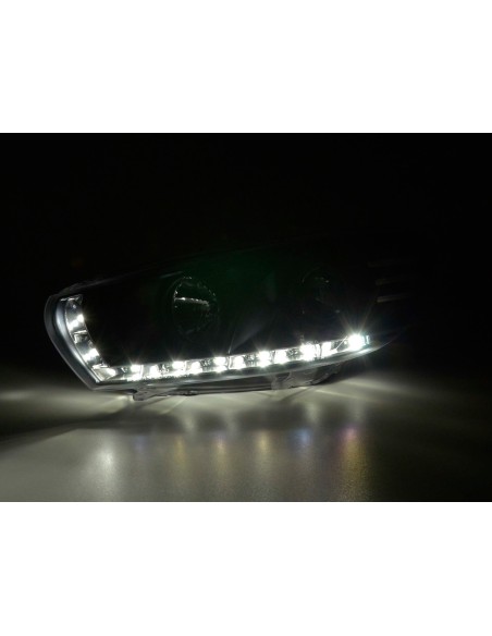 Faro diurno Luci di marcia diurna a LED VW Scirocco 3 Tipo 13 nero