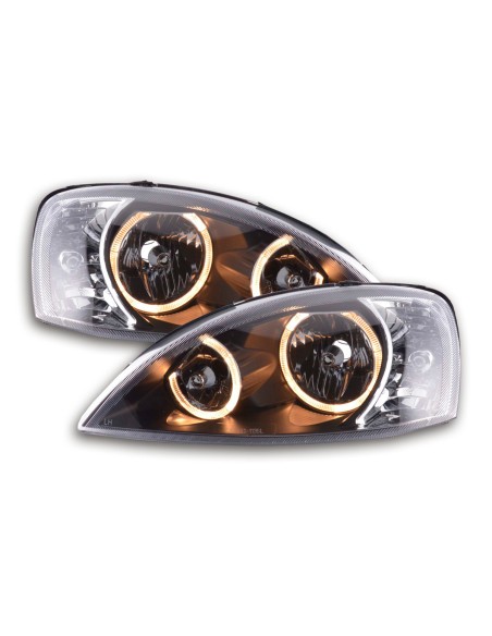 Faro Angel Eyes Opel Corsa C 01-06 nero