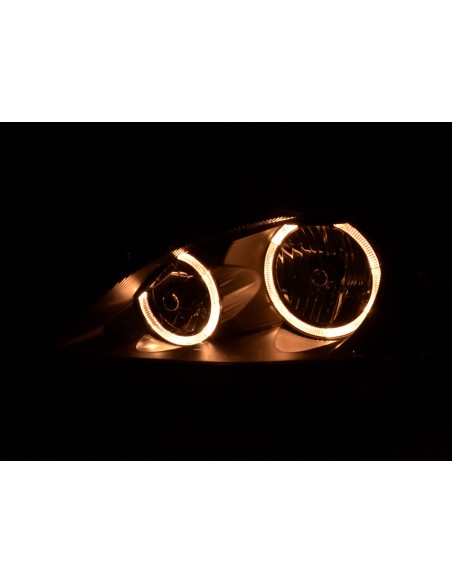 Faro Angel Eyes Opel Corsa C 01-06 nero
