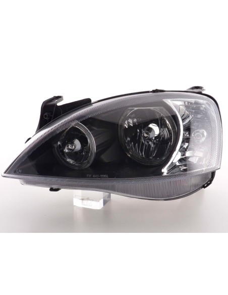 Faro Angel Eyes Opel Corsa C 01-06 nero