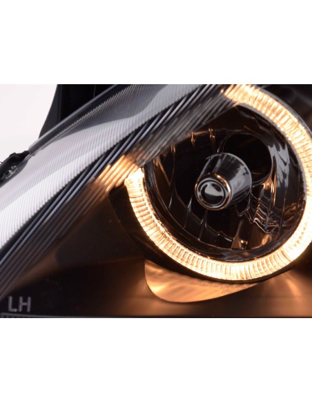 Faro Angel Eyes Opel Corsa C 01-06 nero