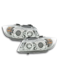 Set di fari BMW Serie 3 tipo E90 / E91 05-08 cromato