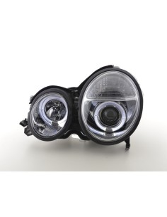 Faro Angel Eyes Mercedes Classe E tipo W210 99-01 cromato per guida a destra 2