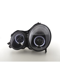 Faro Angel Eyes Mercedes Classe E tipo W210 99-01 nero per guida a destra 2