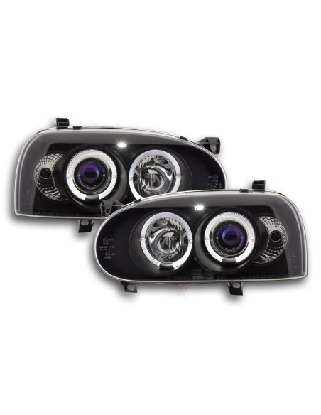 Set faro VW Golf 3 tipo 1HXO 1 EXO 91-97 nero