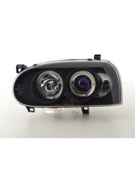 Set faro VW Golf 3 tipo 1HXO 1 EXO 91-97 nero