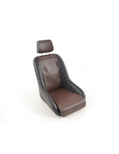 FK Oldtimersitze Sedili avvolgenti per auto in stile retrò nero / marrone scuro 2