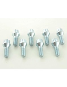 Set bulloni ruota (8 pz.) Collare conico lunghezza albero 35mm M12x1,25 argento 2