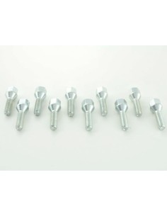 Set bulloni ruota (10 pezzi), collare conico, lunghezza albero 50mm, M12x1,25 argento 2