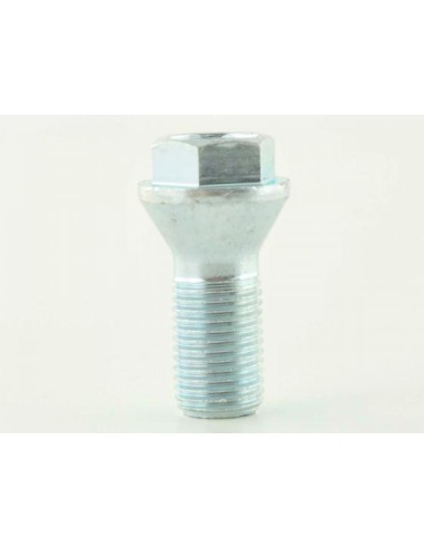 Set bulloni ruota (8 pz.) Lunghezza albero 26 mm, collare conico, testa corta, argento M14x1,5