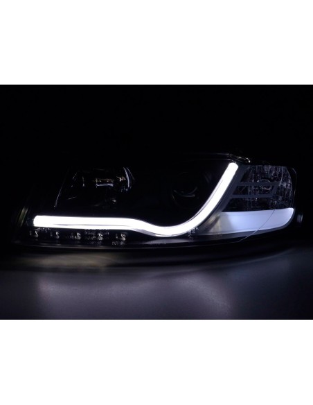 Faro Daylight LED DRL look Audi A4 tipo 8E 01-04 nero