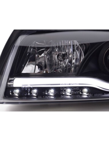 Faro Daylight LED DRL look Audi A4 tipo 8E 01-04 nero