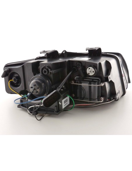 Faro Daylight LED DRL look Audi A4 tipo 8E 01-04 nero