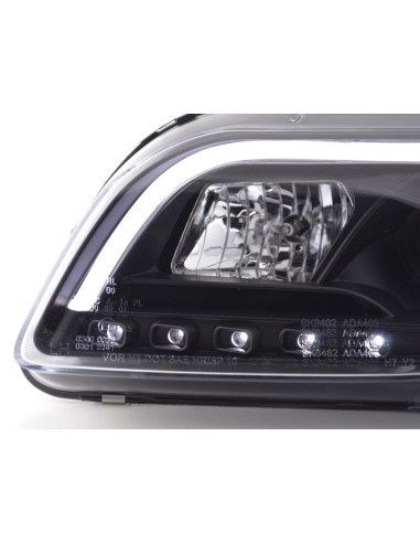 Faro Daylight LED DRL look Audi A4 tipo 8E 04-08 nero per guida a destra