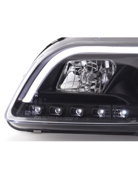 Faro Daylight LED DRL look Audi A4 tipo 8E 04-08 nero per guida a destra