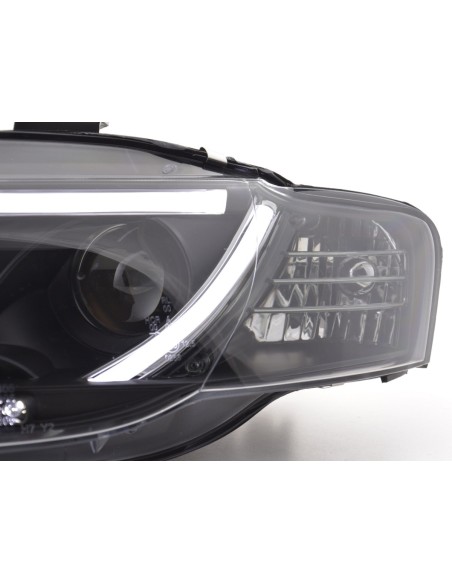 Faro Daylight LED DRL look Audi A4 tipo 8E 04-08 nero per guida a destra