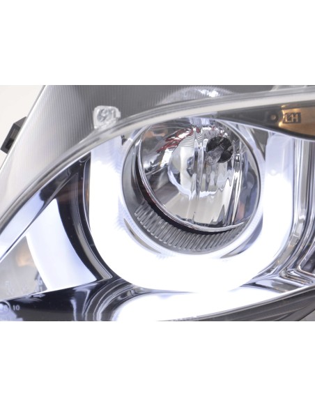 Fari Angel Eyes BMW 3er E46 Limo / Touring 02-05 cromati